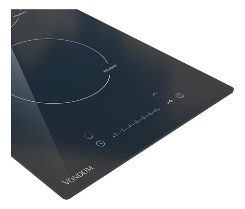 Anafe Eléctrico Empotrable Vitrocerámico Vondom C2906b Negro