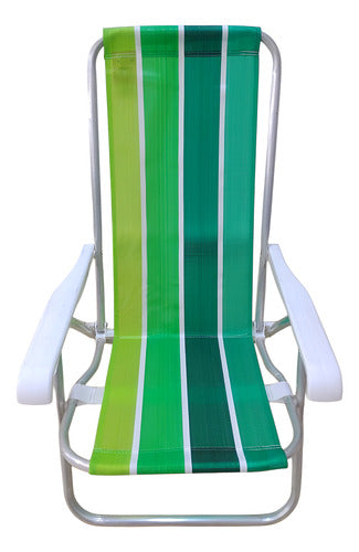 Reposera Plegable Botafogo 4 Posiciones Aluminio Tio Musa Verde