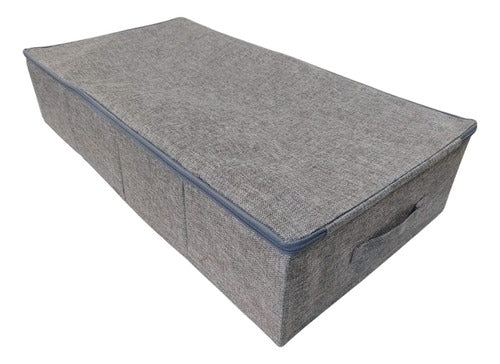 Organizador Con Tapa Guarda Ropa Almacenamiento Vivendi Gris
