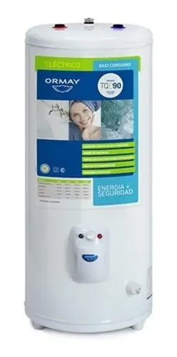 Termotanque Electrico Ormay 90 Litros Conexion Superior Blanco