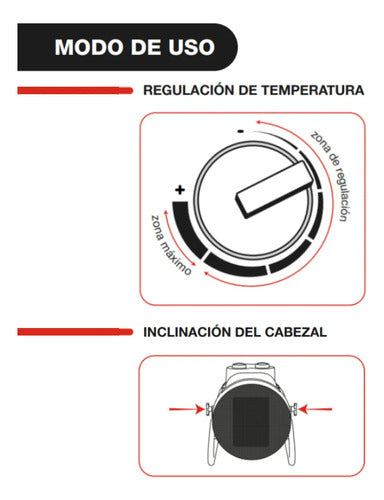 Caloventor Eléctrico Industrial C/ Termostato Liliana Cfi830 Rojo