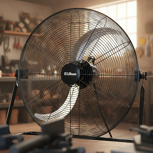 Turbo Ventilador Industrial Liliana 32 Vti32 2 Palas Metal - 81.28 Cm - 50 - Negro - Inox - Metal - 2