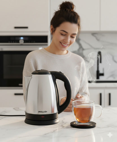 Pava Electrica Philco Peph1182ip Acero Inoxidable 1.8 Litros Color Plateado