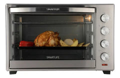 Horno Eléctrico Smartlife Conveccion Spiedo 50l 6 Funciones Gris