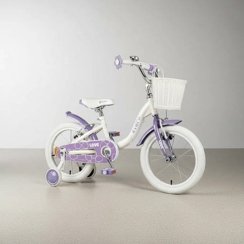 Bicicleta Rodado 16 Stark Love V Brakes Acero Aluminio Violeta 16