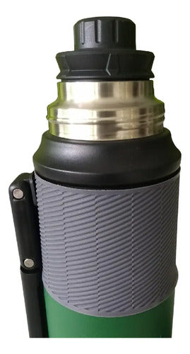 Termo Matero Vivendi 1.2 L Acero Inox Asa Plegable Verde  Verde