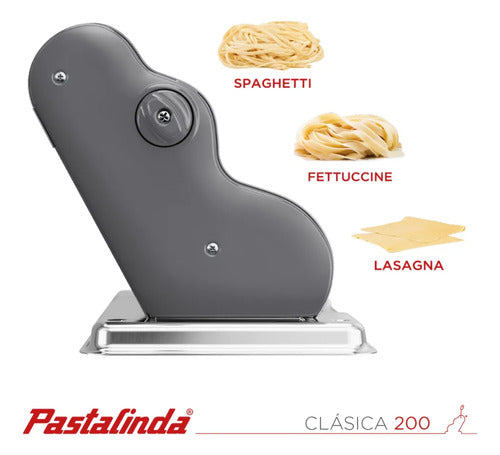 Máquina de Pasta Pastalinda Clásica 200 Gris Acero Inoxidable