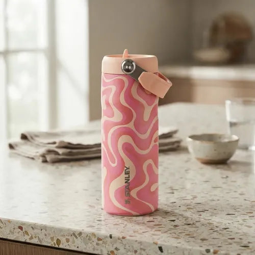 Vaso Botella Térmica Stanley Aerolight Flip Straw  De 473 Ml Rosa Lisa