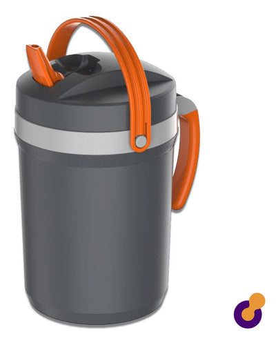 Jarra Térmica Termolar Tereré Con Tapa Abatible Para Café Y Té De 2,5 Litros, Color Gris