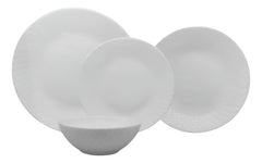 Juego Vajilla De 24 Piezas Vivendi Redondo Plato Plano Sopa Blanco Lisa