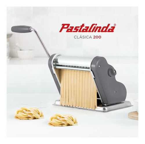 Máquina de Pasta Pastalinda Clásica 200 Gris Acero Inoxidable