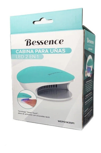 Cabina Uv Led Uñas Esculpidas Semi Gel Smart Touch Bessence Color Celeste/blanco