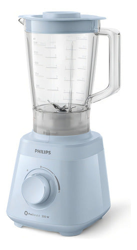 Licuadora Philips Hr2129/50 Jarra Plastica De 550w Blanco Celeste