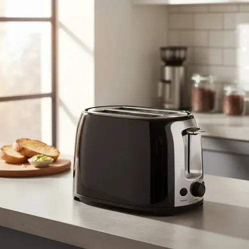 Tostadora Eléctrica Enova 750w 2 Posiciones Negra Negro
