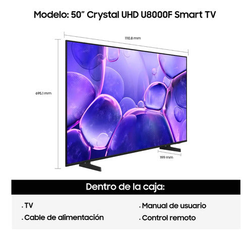 Smart Tv Led Samsung 50 Uhd 4k Un50u8000fgczb