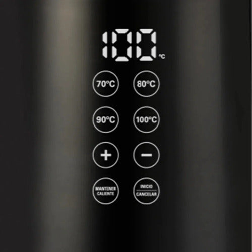 Pava Eléctrica Yelmo Pe-3922 Con Pantalla Digital Negro