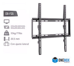 Soporte Fijo Para Tv Led Lcd Onebox Ob-f35 De 32 A 60p 35kg Negro