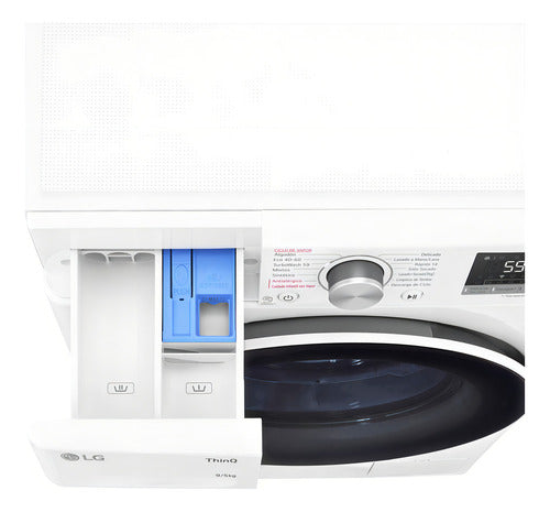 Lavasecarropas LG Inverter Carga Frontal 9kg / 5kg Blanco