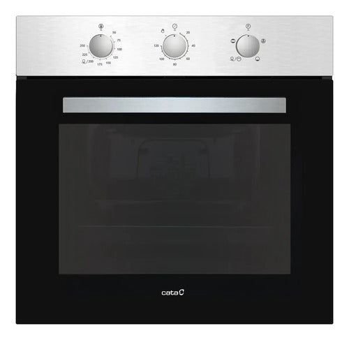 Horno Empotrable Cata Ses7104x 60cm Inox 65lts Plateado Negro