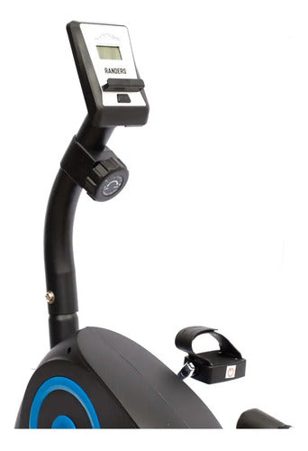 Bicicleta Fija Horizontal Randers Arg-2534 Regulabe Mangetic Color Negro