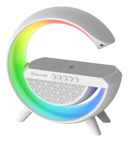 Parlante Portatil Inalambrico Bluetooth Marvo Sg302 Rgb Cts Color Blanco