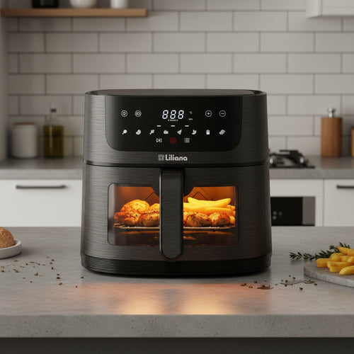 Freidora De Aire Digital Liliana Af906 Duogrill Mid 1700w 6l - Negro