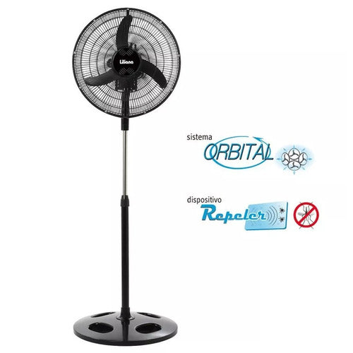 Ventilador Pie Liliana 20 Vprn20 3 Velocidades Orbital 90w 3 Negro Negro 50.8 Cm Plástico