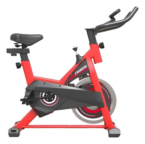 Bicicleta Fija Randers Arg-845sp Spinning Roja 6kg H.120k Cs Negro/rojo
