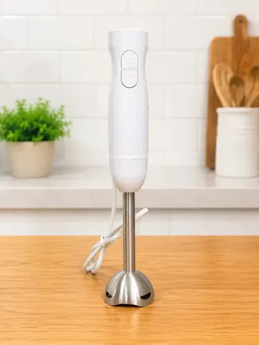 Minipimer Mixer Kanji 2 Velocidades Cuchilla De Acero Inoxidable 800whats Blanco