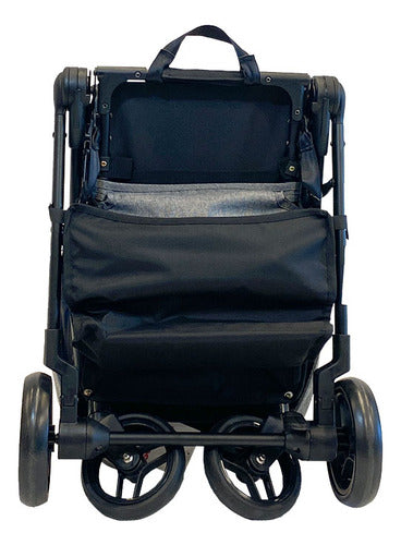 Cochecito Paseo Bebesit 1321a T-flex Gris Reclinable 15kg Cs - Gris - Negro