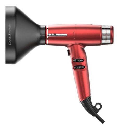 Secador Gama Iq Lite Ultra Light Dual Filter Rojo. Color Rojo