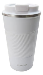 Vaso Termico Acero Inox Con Tapa Frio Calor Vivendi Blanco Lisa