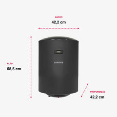 Termotanque Eléctrico Longvie Tep60d De 60l Alta Recup 3000w Grafito