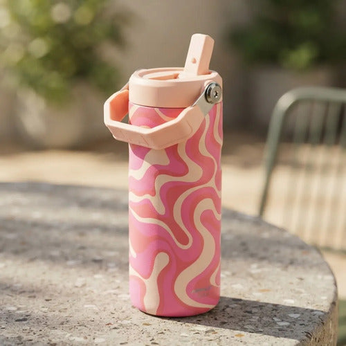 Vaso Botella Térmica Stanley Aerolight Flip Straw  De 473 Ml Rosa Lisa
