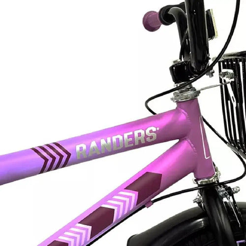 Bicicleta Infantil Randers Bke-161-e Lila Rodado 16 Rueditas Lila 16