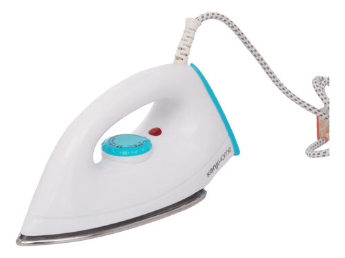 Plancha Kanji Home Kjhpls1002 Seca 1000w Base Acero Inox Blanco