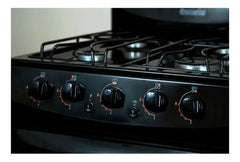 Cocina Escorial Palace Cristal Black 4 Hornallas Gas Natural Negra Negro