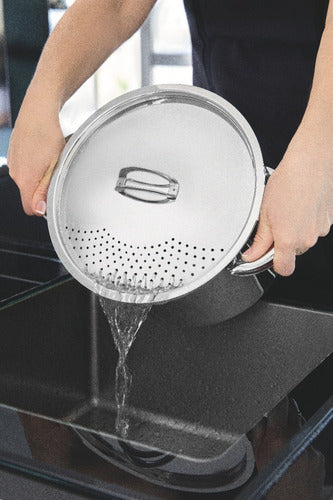 Olla Tramontina Solar Acero 24cm Spagheti Pastas Samihome Color Plateado