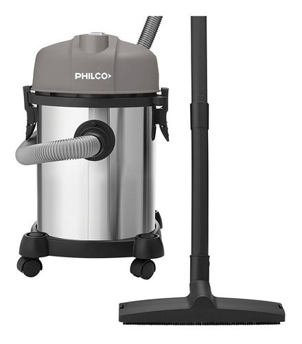 Aspiradora De Tacho Philco 1200w Aspira Liquidos Color Plateado/gris