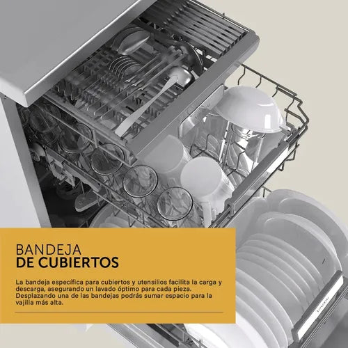 Lavavajillas Vondom Lvj10inox 10 Cubiertos Acero Inox 7 Prog Gris