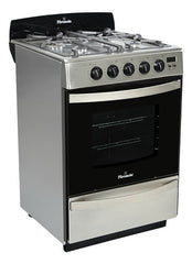 Cocina A Gas Florencia 5558 Inox 4 Hornallas Puerta Visor Inoxidable
