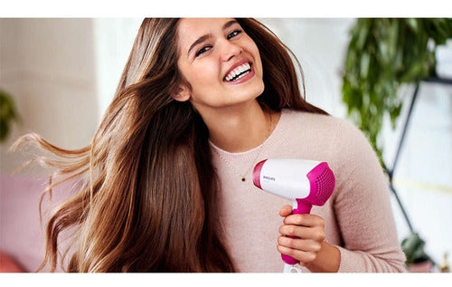 Secador De Pelo Philips Essential Bhd003 Blanco Y Rosa 1400w Color Blanco/rosa