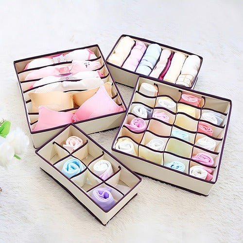 Organizador De Cajones Para Ropa Interior Tio Musa Color Beige