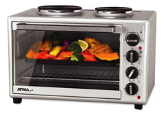 Horno Eléctrico Grill Atma Hg4022api De 40lts Con Anafes Plateado