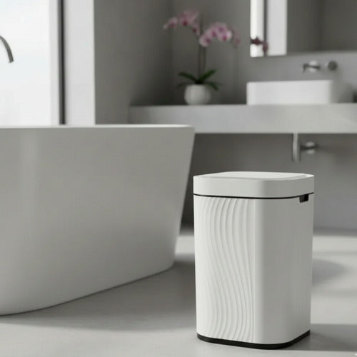Cesto De Basura Inteligente De 15lts Con Sensor Vivendi Blanco