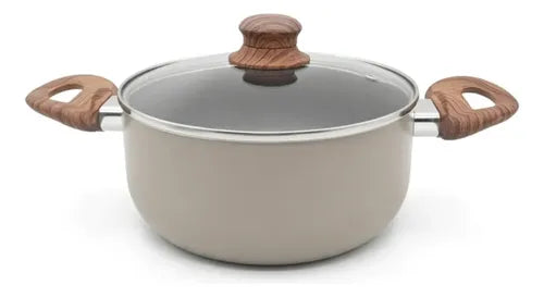 Bateria Set 5 Piezas Carol Cacerolas Sarten Aluminio Beige