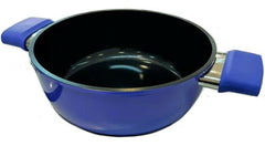 Olla Antiadherente De 24 Cm Con Tapa Y Apto Induccion Azul