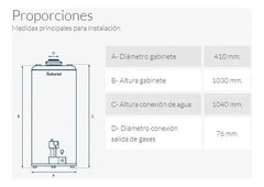 Termotanque Multigas Señorial Zafiro 85lts Tio Musa Blanco
