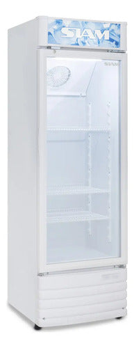 Heladera Exhibidora Vertical Siam Hsi-ev229b2 229 Litros Con Cerradura Blanco