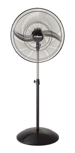 Ventilador De Pie Liliana Vp25m Negro Con 2 Palas Color  Plateado De  Metal, 25  De Diámetro 220 v